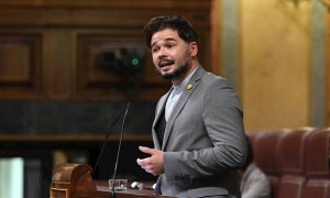 17/11/2020.- El portavoz de ERC Gabriel Rufián interviene durante el pleno del Congreso de los Diputados, este martes en Madrid. EFE/ Fernando Villar