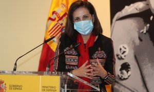 06/12/2020. La ministra de Defensa, Margarita Robles, preside el acto de homenaje al teniente general Francisco Veguillas Elices, asesinado por ETA. - EFE