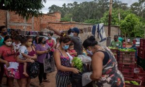 Campaña de donación de alimentos en Ribeirão Preto (São Paulo).