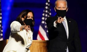 Joe Biden y Kamala Harris celebrando su victoria en Delaware el pasado 7 de noviembre.