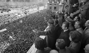 Franco en Plaza de Oriente