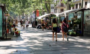 Una imatge de la Rambla de Barcelona.