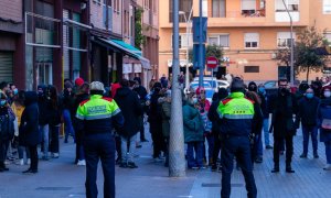 03-01-2021.- Acto de protesta contra el partido de extrema derecha en Sant Feliu de Llobregat. Twitter de Vox Barcelona