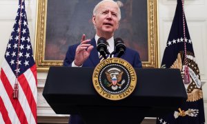 Joe Biden durante una rueda de prensa.