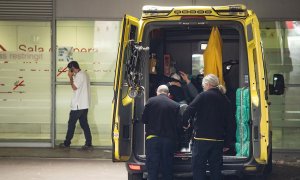 Servicio de urgencias en el Hospital de la Santa Creu (Barcelona).