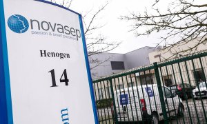 Vista exterior de Novasep, la planta de fabricación de vacunas que AstraZeneca tiene en Bélgica.