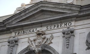 Detalle de la fachada del Tribunal Supremo, en Madrid.