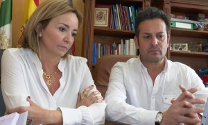 La alcaldesa de Els Poblets, Carolina Vives, y el alcalde de El Verger, Ximo Coll.