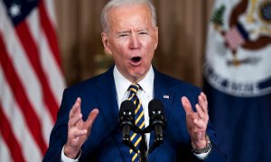 El presidente de EEUU, Joe Biden, durante su discurso de este jueves.