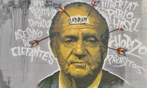 Grafiti a favor de la libertad de Pablo Hasél en Barcelona.