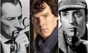 Los actores Peter Cushing, Benedict Cumberbatch y Basil Rathbone encarnaron a Sherlock Holmes, el detective creado por Arthur Conan Doyle.