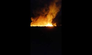 Imagen del incendio en Don Domingo. - Youtube