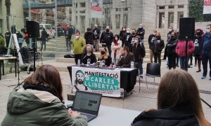 La roda de premsa celebrada a Sants.