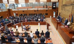 Vista general del pleno de la Asamblea de Madrid