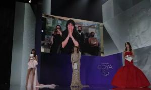 Daniela Cajías, en los premios Goya celebrados este sábado 6 de marzo de 2021.