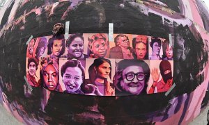 Mural feminista "La unión hace la fuerza" del barrio de Ciudad Lineal destrozado