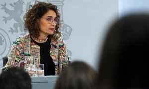 María Jesús Montero en rueda de prensa tras el Consejo de Ministros de este martes.