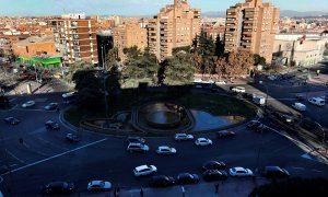 Vista general de Plaza Elíptica, ubicada entre los distritos madrileños de Usera y Carabanchel.