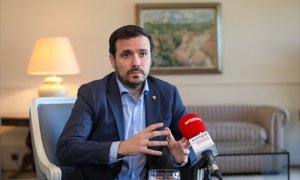 El ministro de Consumo, Alberto Garzón, durante una entrevista con Europa Press, en Madrid, (España), a 24 de marzo de 2021.