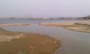 Desembocadura del Rio de Oro en Melilla.