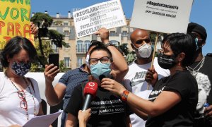 Una protesta per reclamar la regularització de persones migrades el juny de 2020