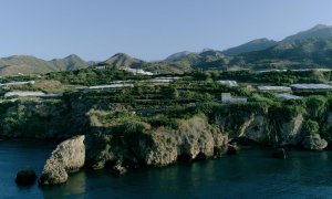 Vista de los cultivos de Maro, pedanía de Nerja en la que se ha proyectado un complejo de golf con hotel y apartamentos.