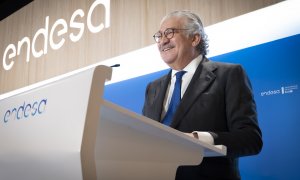 El consejero delegado de Endesa, José Bogas, durante la junta de accionistas de la eléctrica.