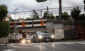 Un tren de FGC a Sant Cugat del Vallès.