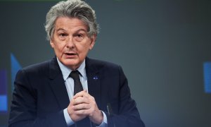 17/03/2021. Imagen de archivo del comisario europeo para el Mercado Interior, Thierry Breton, en Bruselas. - EUROPA PRESS