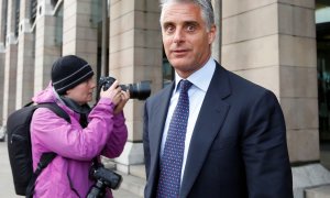 El banquero Andrea Orcel, consejero delegado del italiano UniCredit y frustrado fichaje del Banco Santander como numero dos en 2018, en una comparecencia en el Parlamento británico, en Londres, en enero de 2013. REUTERS/Olivia Harris.