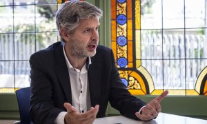 Andreu Van den Eynde en un moment de l'entrevista.