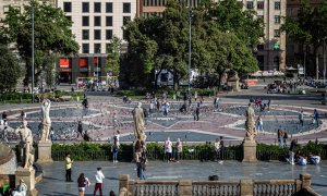 La plaça de Catalunya de Barcelona, origen del 15-M a Catalunya.