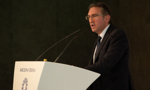 Jaume Giró, presidente de Barcelona Tribuna, en un almuerzo-conferencia de Barcelona Tribuna. Foto de archivo.