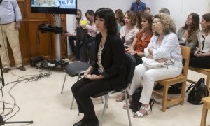 Juana Rivas, en la sala del juzgado de Granada en una imagen de archivo.