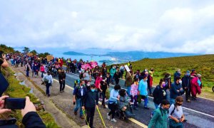 02/06/2021. Marcha de protesta en la Serra da Groba. - Alba Tomé