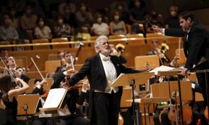 Plácido Domingo en el concierto en el Auditorio Nacional.