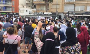 Imagen de la protesta contra los crímenes racistas en Mazarrón.