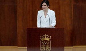 La presidenta en funciones y candidata a la Presidencia de la Comunidad de Madrid, Isabel Díaz Ayuso