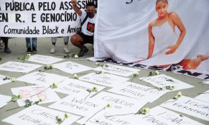 Protesta en Brasil contra el racismo institucional del Gobierno de Bolsonaro.