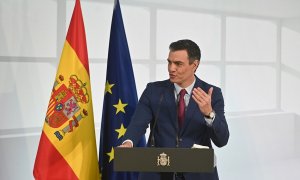 El presidente del Gobierno, Pedro Sánchez, durante un acto de homenaje a la comunidad educativa el pasado sábado.