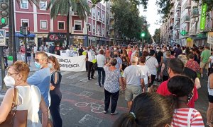 Imagen de la protesta vecinal en València.