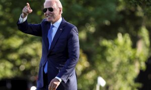 El presidente de Estados Unidos, Joe Biden, en el jardín sur de la Casa Blanca, el 25 de junio de 2021.