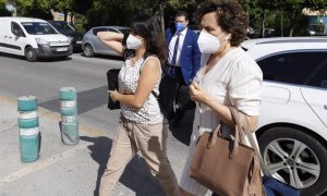 Juana Rivas, antes de acceder al centro de inserción social Matilde Cantos en Granada capital.