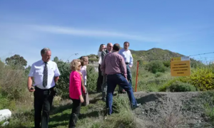 Misión de verificación de la CE en la zona bajo vigilancia radiológica de Palomares, en Cuevas del Almanzora (Almería).