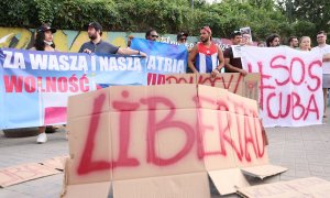 Protestas cubanos polonia