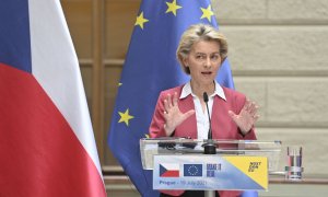 Presidenta de la Comisión de la UE, von der Leyen, en Praga a 19/07/2021.