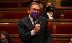 El conseller d'Economia i Hisenda, Jaume Giró, en una intervenció al Parlament.