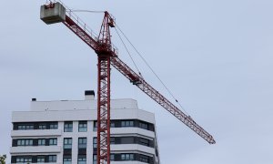 Edificio de viviendas en construcción en Madrid. Foto de archivo.