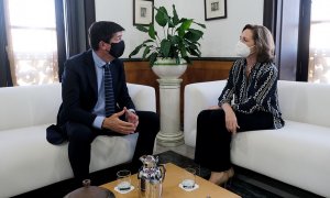 Juan Marín, vicepresidente de la Junta de Andalucia, y Carmen Núñez, presidenta de la Cámara de Cuentas, en un encuentro reciente.