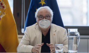 El ministro de Universidades, Manuel Castells, el  12 de julio de 2021.